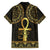 Ancient Egypt Ankh and Eye Of Horus Family Matching Summer Maxi Dress and Hawaiian Shirt Egyptian Hieroglyphs - Wonder Print Shop