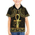 Ancient Egypt Ankh and Eye Of Horus Family Matching Summer Maxi Dress and Hawaiian Shirt Egyptian Hieroglyphs - Wonder Print Shop