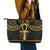 Ancient Egypt Ankh and Eye Of Horus Leather Tote Bag Egyptian Hieroglyphs - Wonder Print Shop