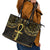 Ancient Egypt Ankh and Eye Of Horus Leather Tote Bag Egyptian Hieroglyphs - Wonder Print Shop