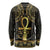 Ancient Egypt Ankh and Eye Of Horus Long Sleeve Shirt Egyptian Hieroglyphs - Wonder Print Shop