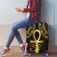 Ancient Egypt Ankh and Eye Of Horus Luggage Cover Egyptian Hieroglyphs - Wonder Print Shop