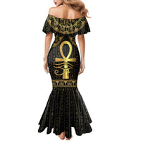 Ancient Egypt Ankh and Eye Of Horus Mermaid Dress Egyptian Hieroglyphs - Wonder Print Shop
