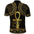 Ancient Egypt Ankh and Eye Of Horus Polo Shirt Egyptian Hieroglyphs - Wonder Print Shop