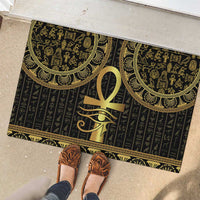 Ancient Egypt Ankh and Eye Of Horus Rubber Doormat Egyptian Hieroglyphs - Wonder Print Shop