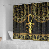 Ancient Egypt Ankh and Eye Of Horus Shower Curtain Egyptian Hieroglyphs