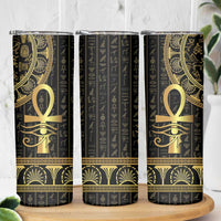 Ancient Egypt Ankh and Eye Of Horus Skinny Tumbler Egyptian Hieroglyphs - Wonder Print Shop