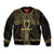 Ancient Egypt Ankh and Eye Of Horus Sleeve Zip Bomber Jacket Egyptian Hieroglyphs - Wonder Print Shop
