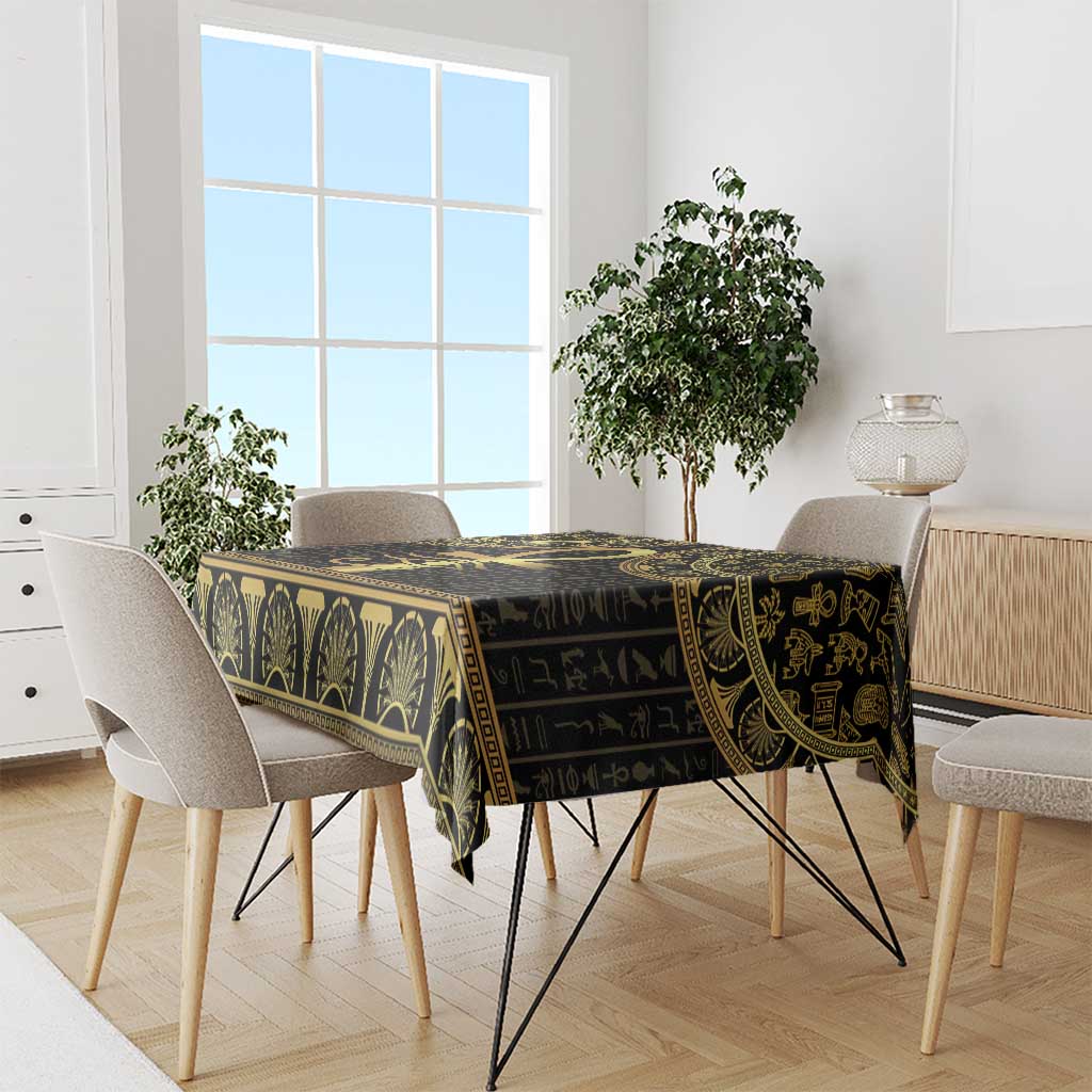 Ancient Egypt Ankh and Eye Of Horus Tablecloth Egyptian Hieroglyphs - Wonder Print Shop