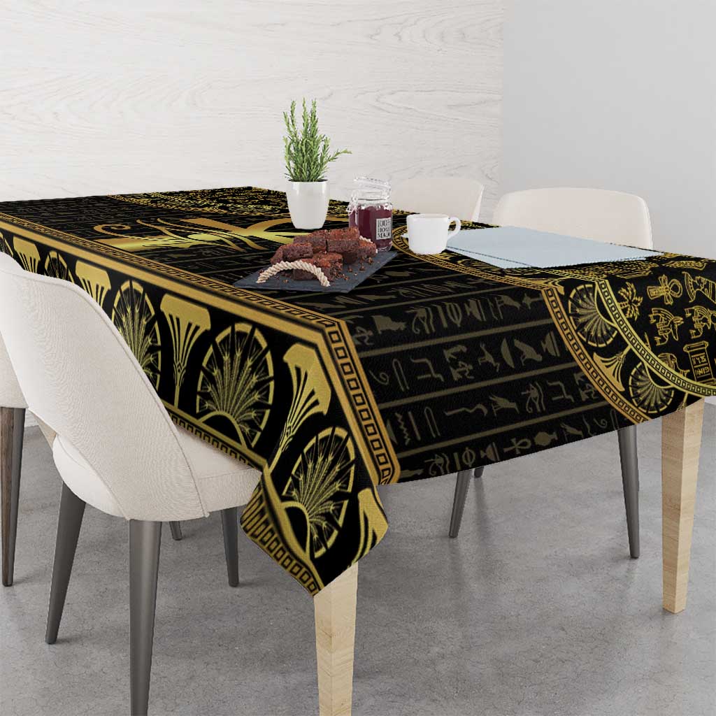Ancient Egypt Ankh and Eye Of Horus Tablecloth Egyptian Hieroglyphs - Wonder Print Shop