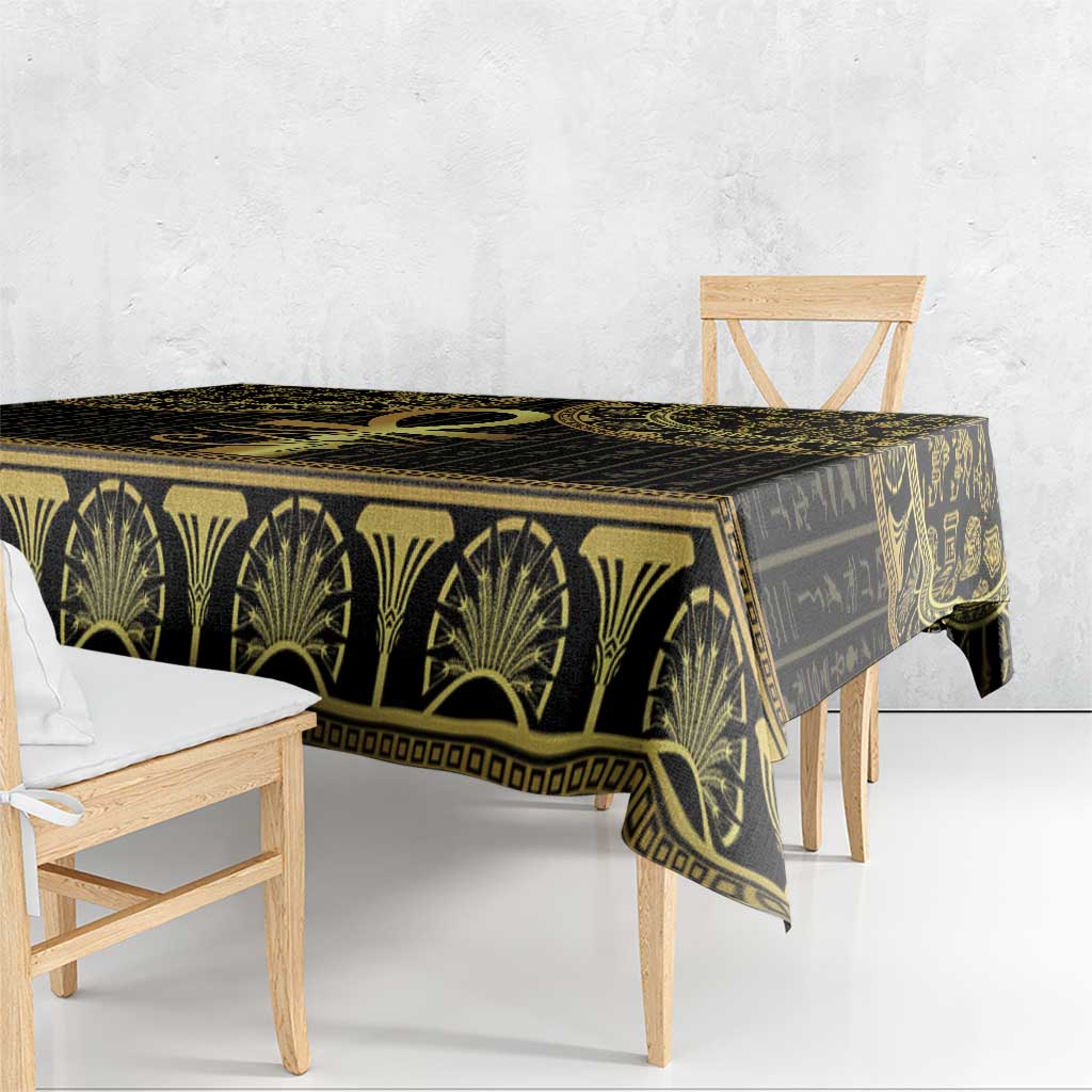 Ancient Egypt Ankh and Eye Of Horus Tablecloth Egyptian Hieroglyphs - Wonder Print Shop