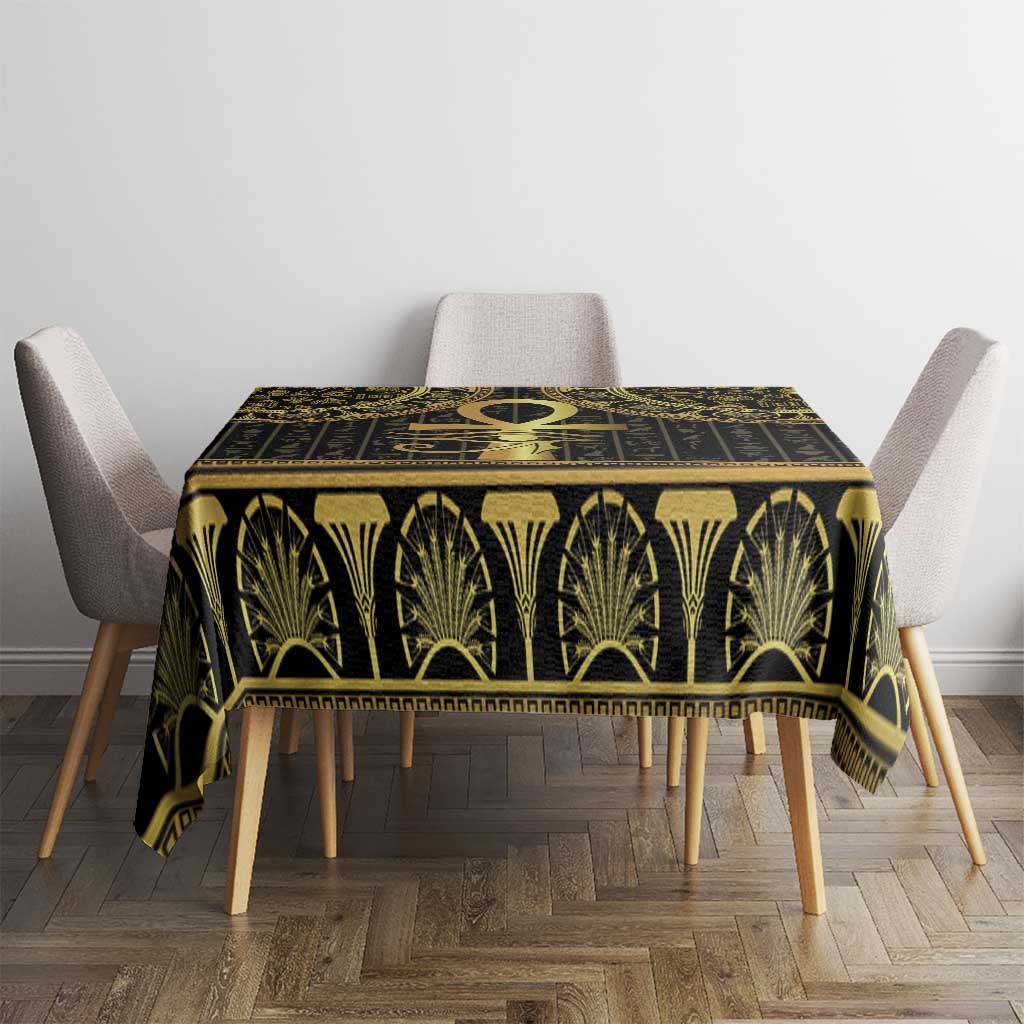 Ancient Egypt Ankh and Eye Of Horus Tablecloth Egyptian Hieroglyphs - Wonder Print Shop