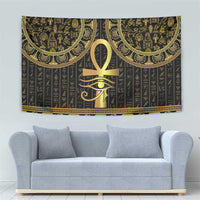 Ancient Egypt Ankh and Eye Of Horus Tapestry Egyptian Hieroglyphs - Wonder Print Shop