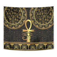 Ancient Egypt Ankh and Eye Of Horus Tapestry Egyptian Hieroglyphs - Wonder Print Shop