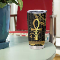 Ancient Egypt Ankh and Eye Of Horus Tumbler Cup Egyptian Hieroglyphs - Wonder Print Shop