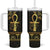 Ancient Egypt Ankh and Eye Of Horus Tumbler With Handle Egyptian Hieroglyphs - Wonder Print Shop