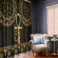 Ancient Egypt Ankh and Eye Of Horus Window Curtain Egyptian Hieroglyphs - Wonder Print Shop