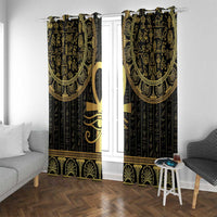 Ancient Egypt Ankh and Eye Of Horus Window Curtain Egyptian Hieroglyphs - Wonder Print Shop
