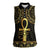 Ancient Egypt Ankh and Eye Of Horus Women Sleeveless Polo Shirt Egyptian Hieroglyphs - Wonder Print Shop