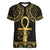Ancient Egypt Ankh and Eye Of Horus Women V-Neck T-Shirt Egyptian Hieroglyphs - Wonder Print Shop
