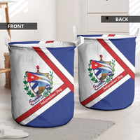 Cuba Independence Day Laundry Basket Patria o Muerte Venceremos Curve Flag Style - Wonder Print Shop