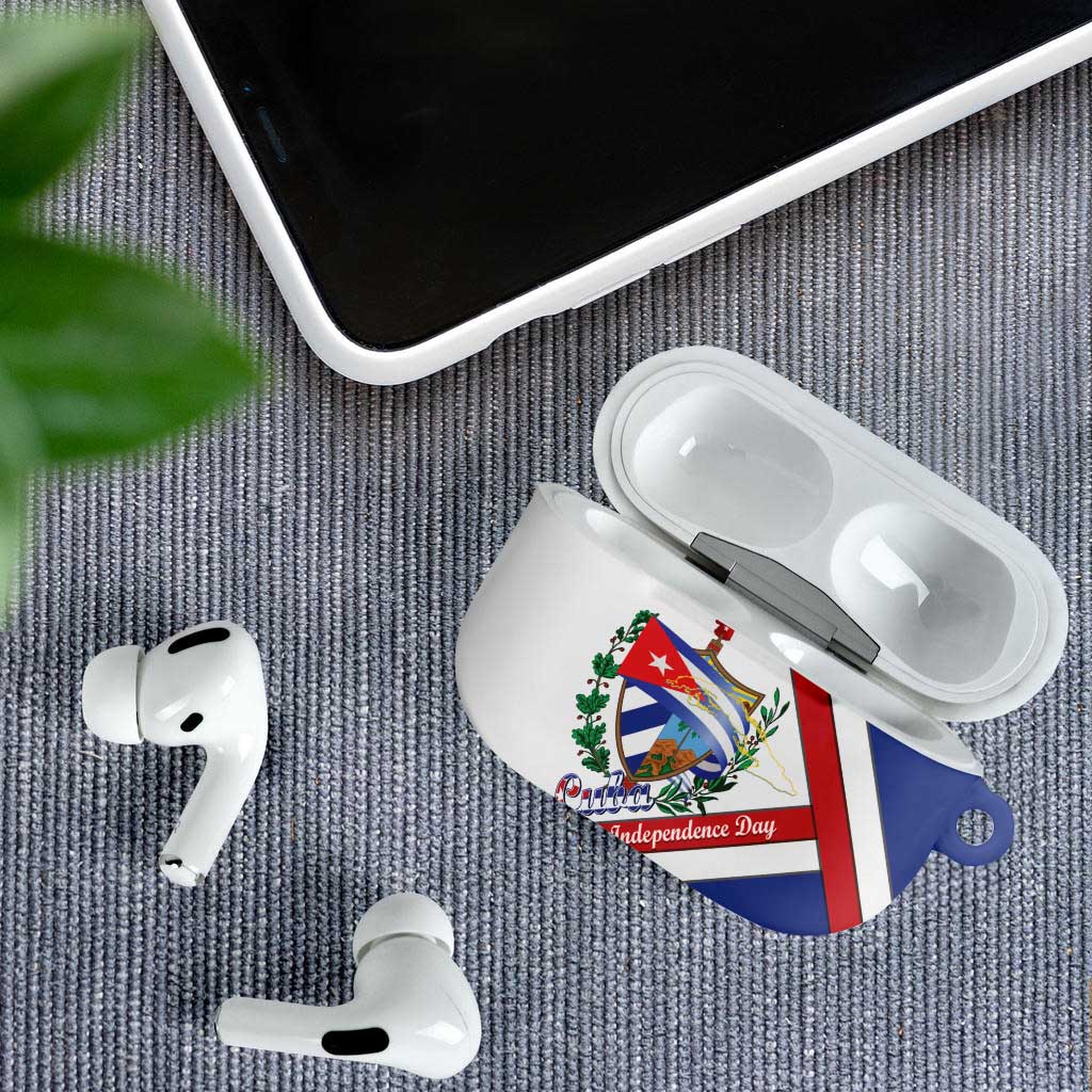 Cuba Independence Day AirPods Case Patria o Muerte Venceremos Curve Flag Style - Wonder Print Shop