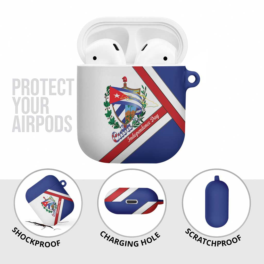 Cuba Independence Day AirPods Case Patria o Muerte Venceremos Curve Flag Style - Wonder Print Shop