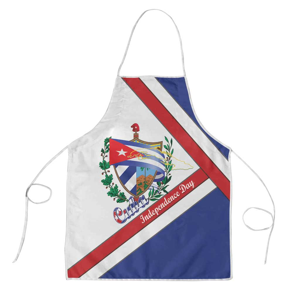 Cuba Independence Day Apron Patria o Muerte Venceremos Curve Flag Style - Wonder Print Shop