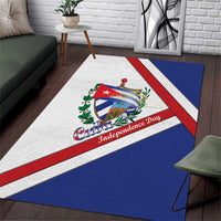 Cuba Independence Day Area Rug Patria o Muerte Venceremos Curve Flag Style - Wonder Print Shop
