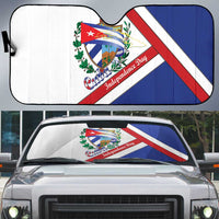 Cuba Independence Day Auto Sun Shade Patria o Muerte Venceremos Curve Flag Style - Wonder Print Shop