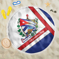 Cuba Independence Day Beach Blanket Patria o Muerte Venceremos Curve Flag Style - Wonder Print Shop