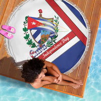 Cuba Independence Day Beach Blanket Patria o Muerte Venceremos Curve Flag Style - Wonder Print Shop