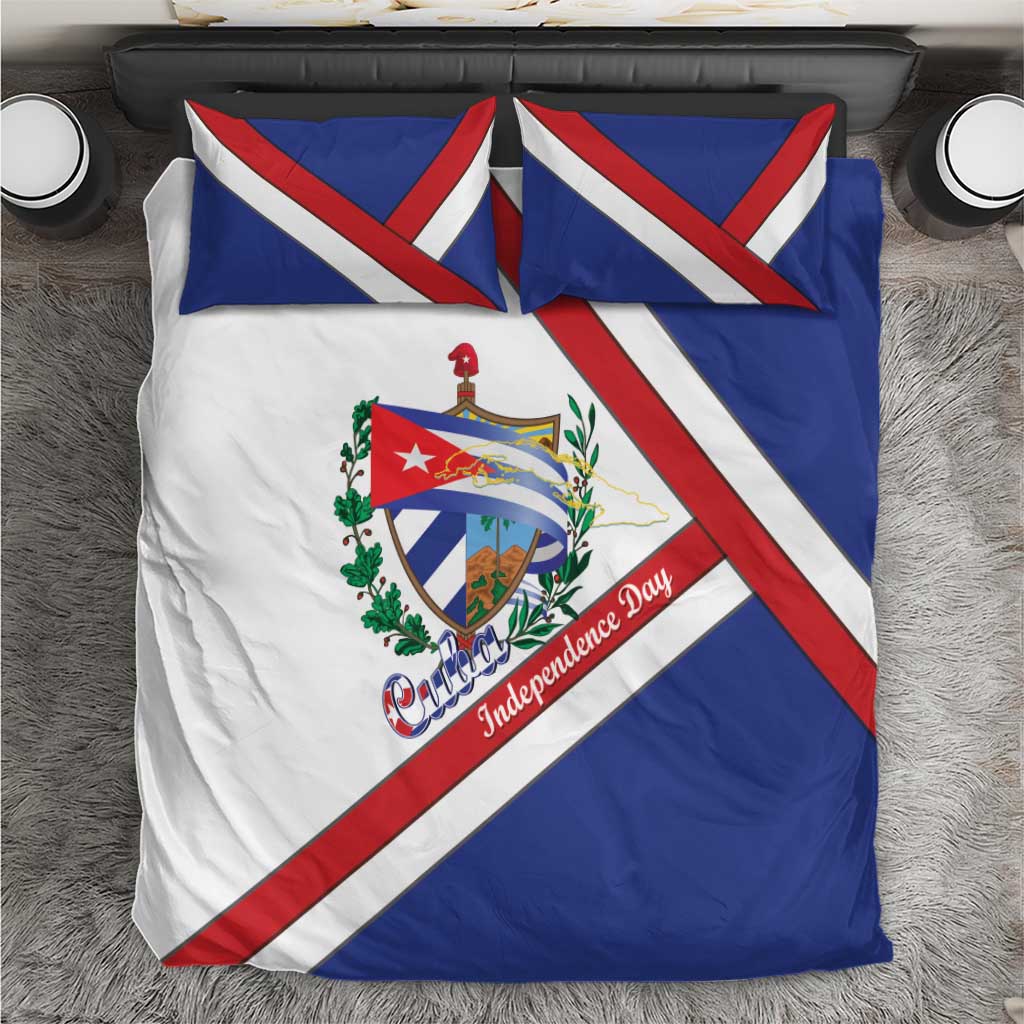 Cuba Independence Day Bedding Set Patria o Muerte Venceremos Curve Flag Style - Wonder Print Shop
