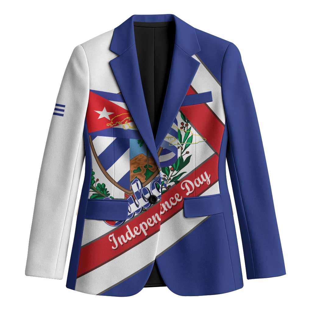 Cuba Independence Day Blazer Patria o Muerte Venceremos Curve Flag Style - Wonder Print Shop