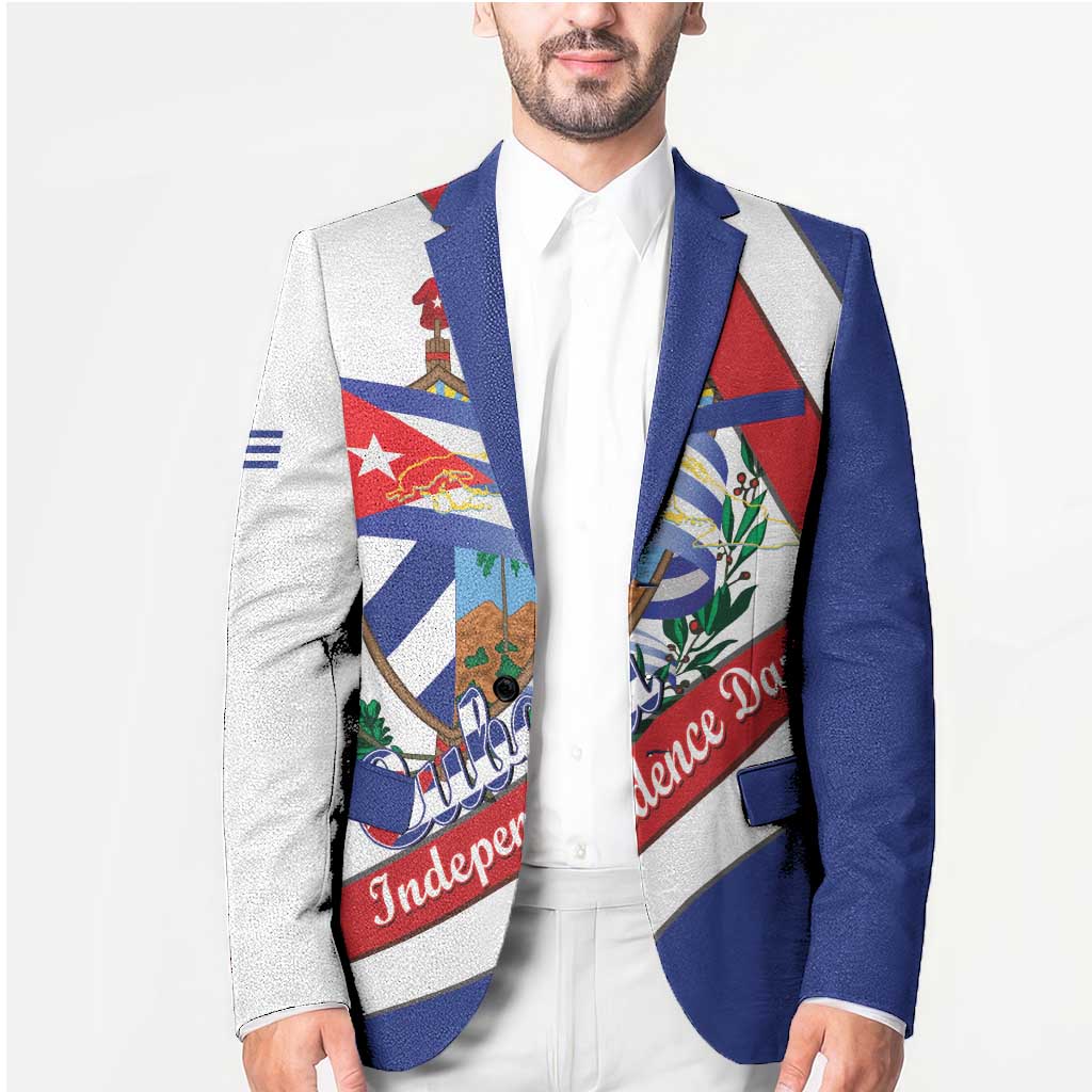 Cuba Independence Day Blazer Patria o Muerte Venceremos Curve Flag Style - Wonder Print Shop