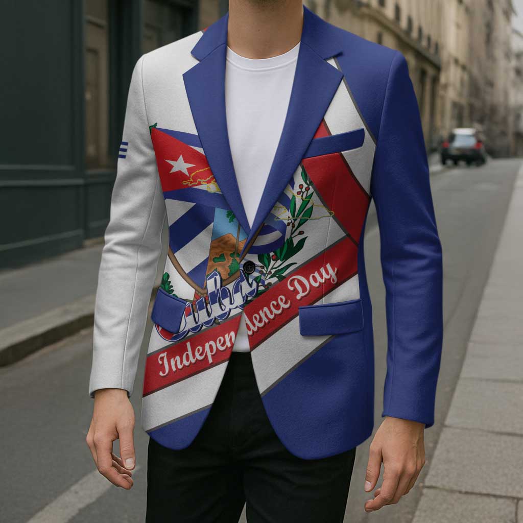 Cuba Independence Day Blazer Patria o Muerte Venceremos Curve Flag Style - Wonder Print Shop