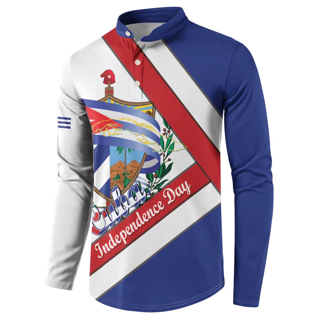 Cuba Independence Day Button Sweatshirt Patria o Muerte Venceremos Curve Flag Style - Wonder Print Shop