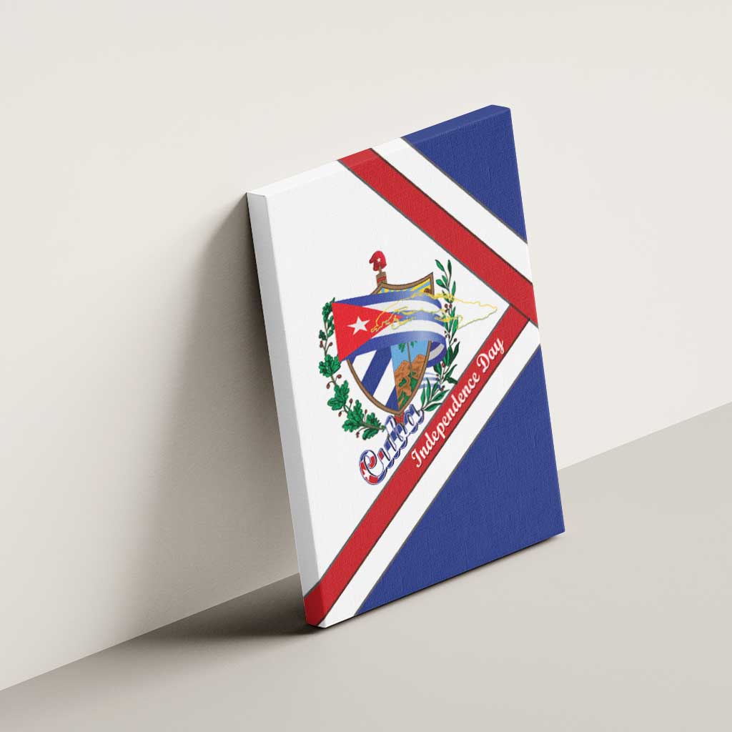 Cuba Independence Day Canvas Wall Art Patria o Muerte Venceremos Curve Flag Style - Wonder Print Shop
