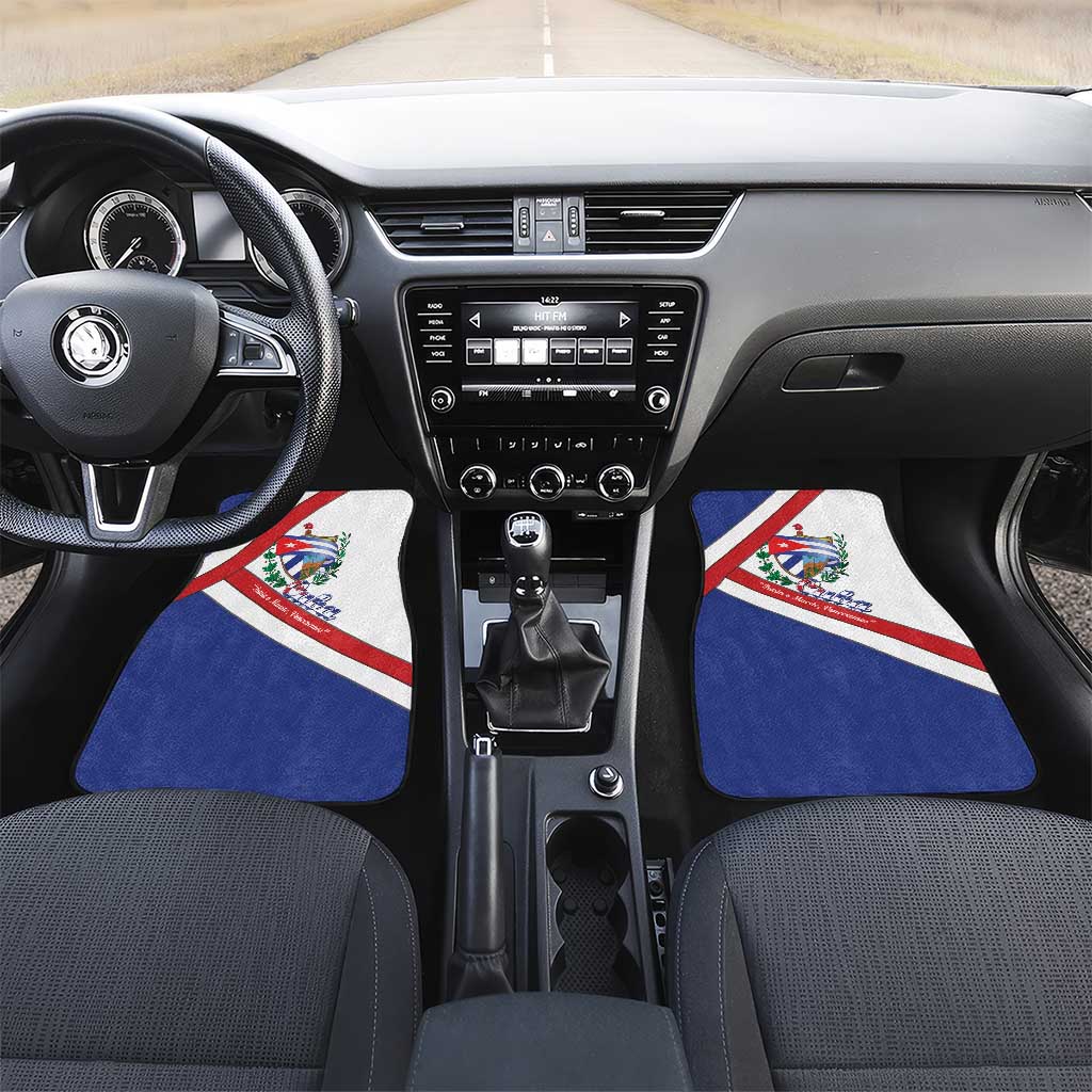 Cuba Independence Day Car Mats Patria o Muerte Venceremos Curve Flag Style - Wonder Print Shop