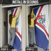 Cuba Independence Day Door Cover Patria o Muerte Venceremos Curve Flag Style - Wonder Print Shop