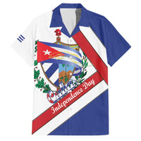Cuba Independence Day Family Matching Off Shoulder Maxi Dress and Hawaiian Shirt Patria o Muerte Venceremos Curve Flag Style - Wonder Print Shop