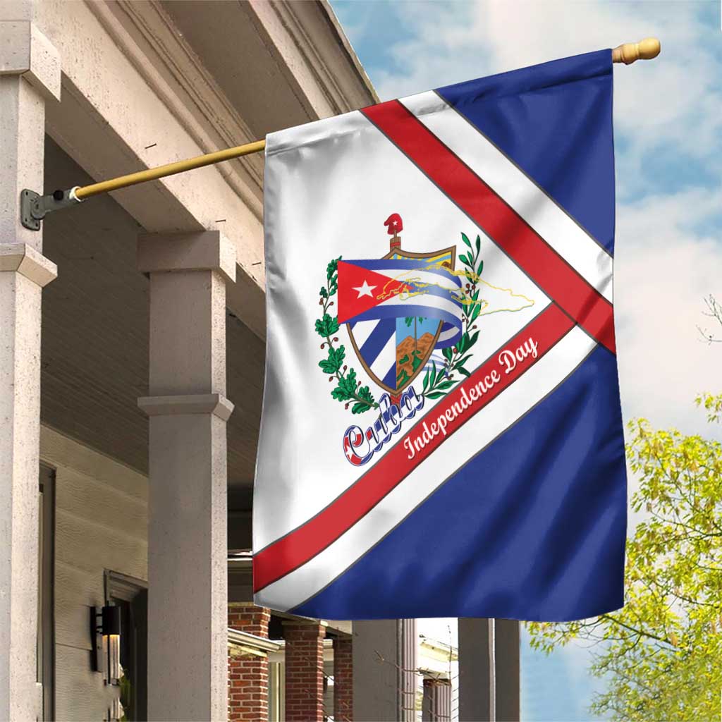 Cuba Independence Day Garden Flag Patria o Muerte Venceremos Curve Flag Style - Wonder Print Shop