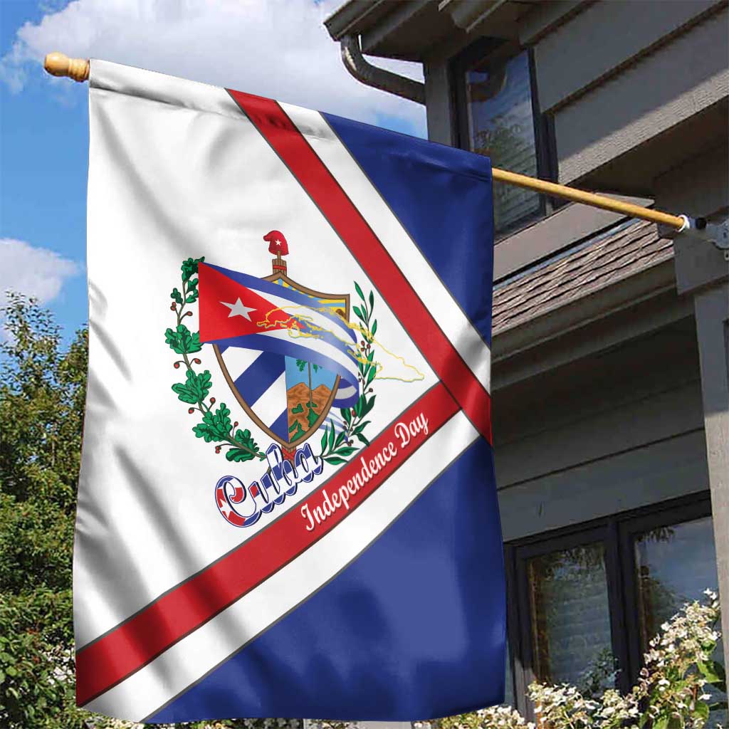 Cuba Independence Day Garden Flag Patria o Muerte Venceremos Curve Flag Style - Wonder Print Shop