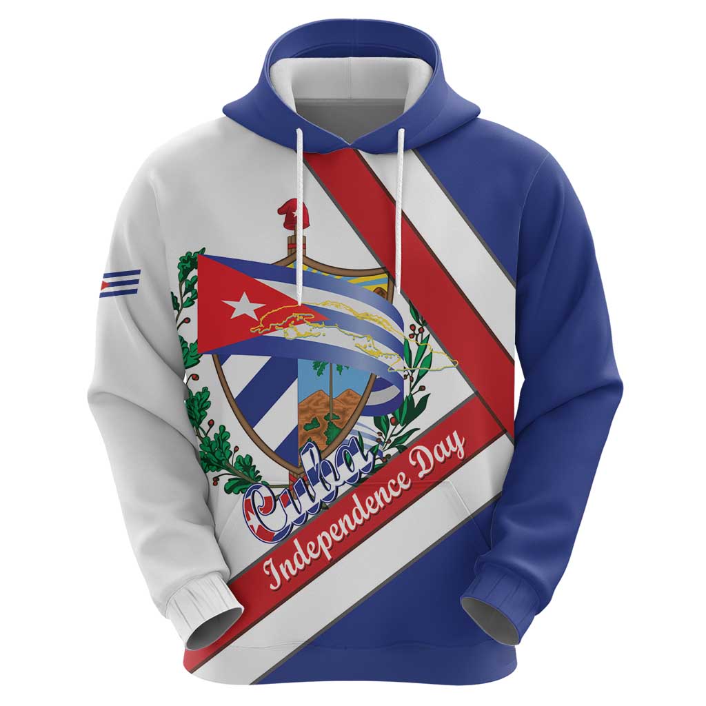 Cuba Independence Day Hoodie Patria o Muerte Venceremos Curve Flag Style - Wonder Print Shop
