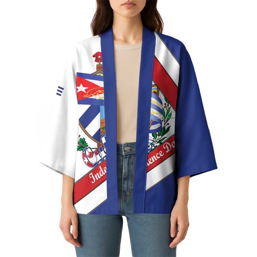 Cuba Independence Day Kimono Patria o Muerte Venceremos Curve Flag Style - Wonder Print Shop