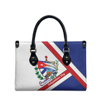 Cuba Independence Day Leather Bag Patria o Muerte Venceremos Curve Flag Style - Wonder Print Shop