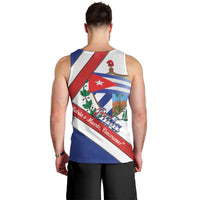 Cuba Independence Day Men Tank Top Patria o Muerte Venceremos Curve Flag Style - Wonder Print Shop