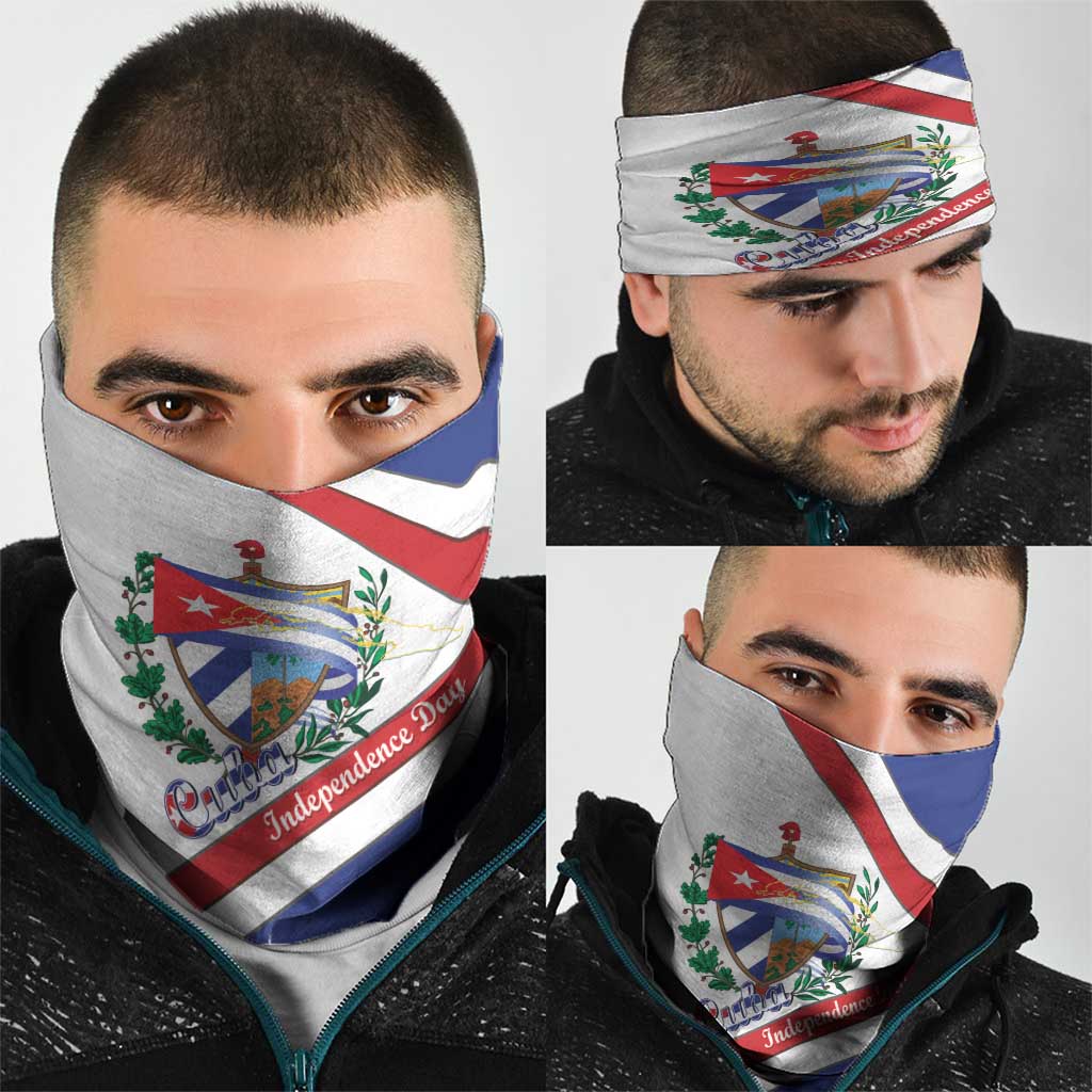 Cuba Independence Day Neck Gaiter Patria o Muerte Venceremos Curve Flag Style - Wonder Print Shop
