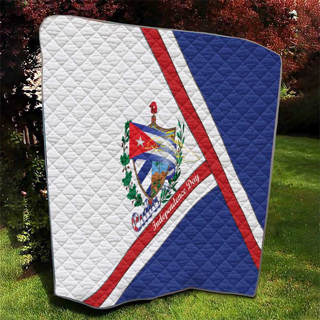 Cuba Independence Day Quilt Patria o Muerte Venceremos Curve Flag Style - Wonder Print Shop