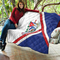 Cuba Independence Day Quilt Patria o Muerte Venceremos Curve Flag Style - Wonder Print Shop